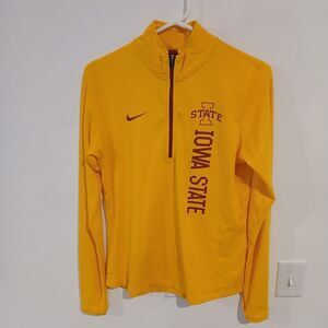 Nike Women's Iowa State Cardinal and Gold 1/4 Zip Dri-Fit Shirt Size M